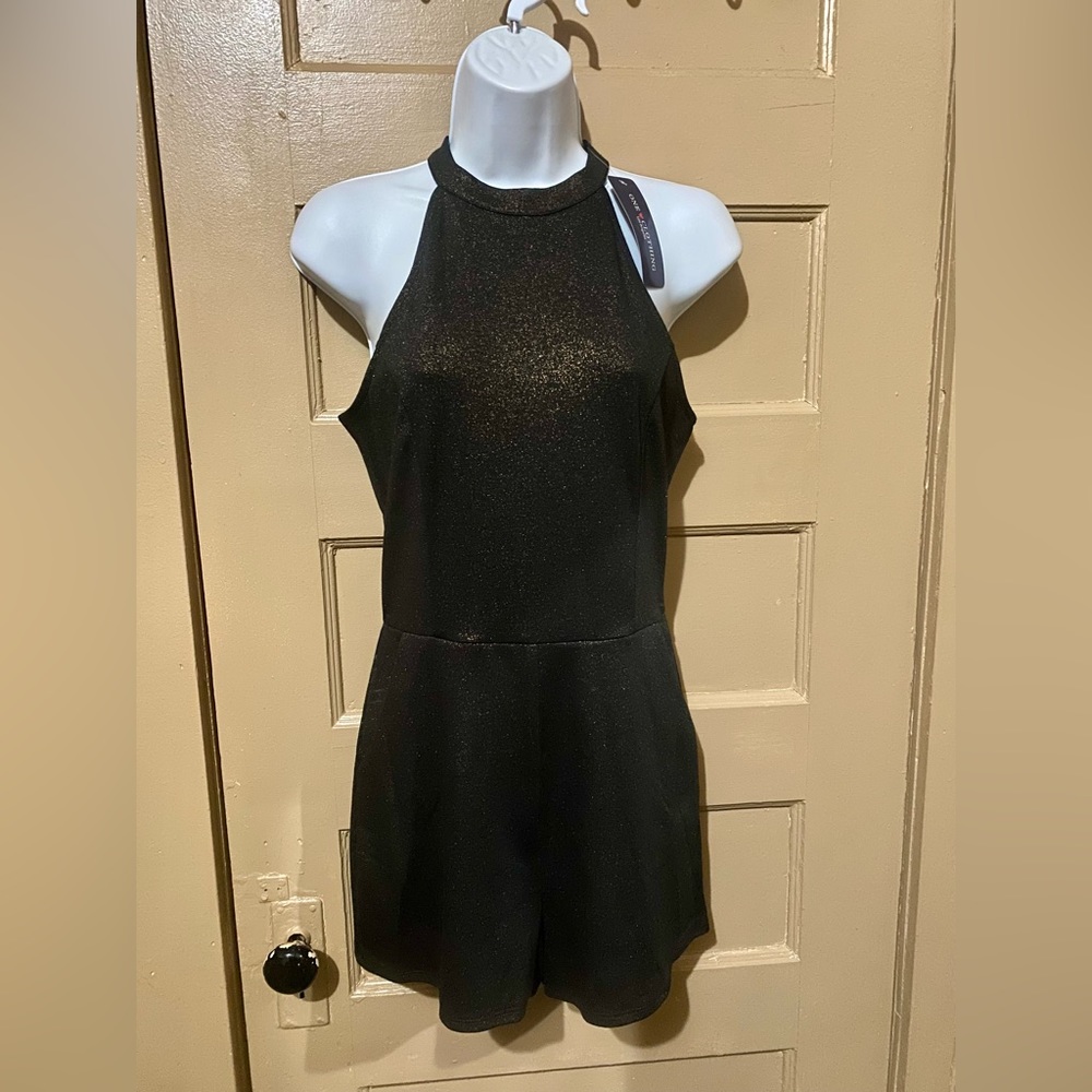 One Love Clothing Romper. black/gold metallic. Size M